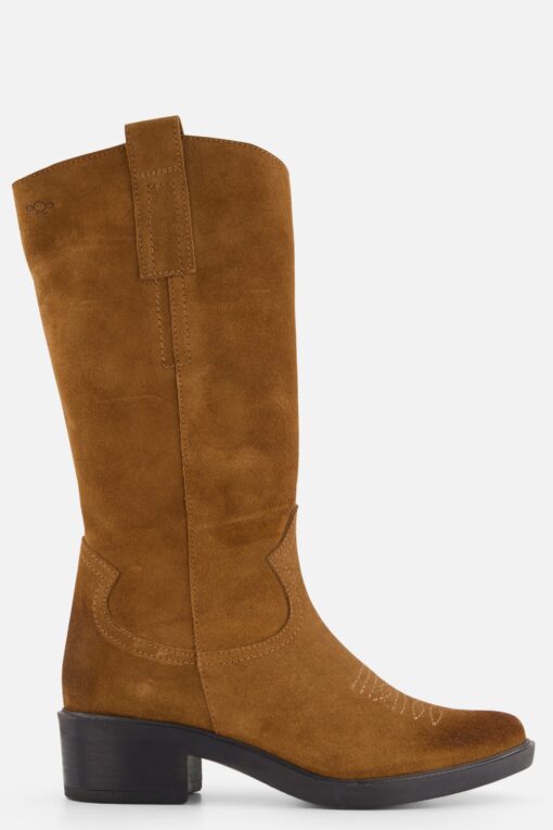 Aqa Cowboylaarzen cognac Suede