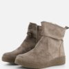 Feyn Enkellaarsjes taupe Suede