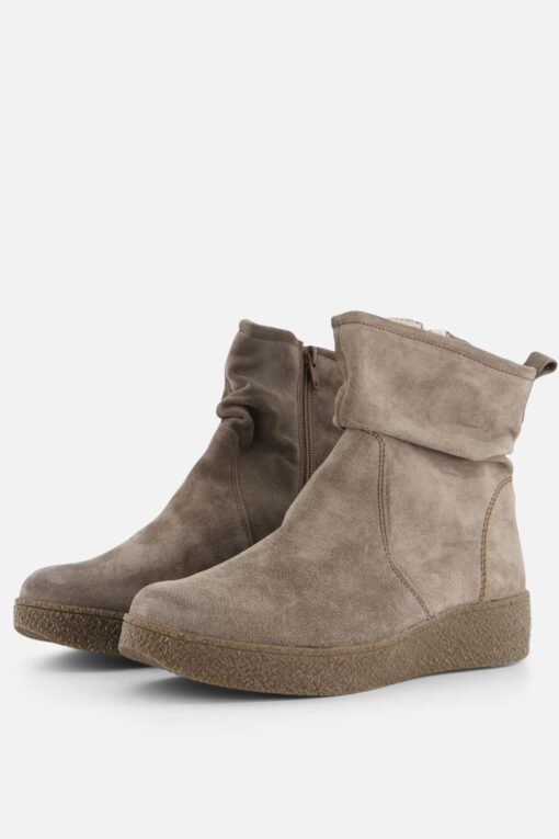 Feyn Enkellaarsjes taupe Suede