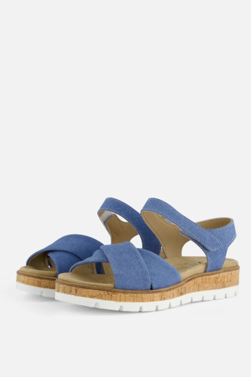 Feyn Mia 01 Sandalen Denim Leer