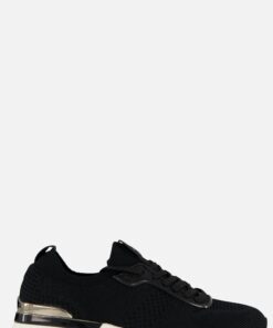 Tamaris Gold Comb Sneakers zwart Textiel