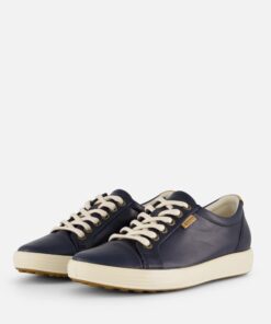 Ecco Soft 7 W Sneakers blauw Leer