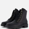 Rieker Veterboots zwart Synthetisch