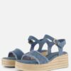 Tamaris Espadrilles Denim blauw Textiel