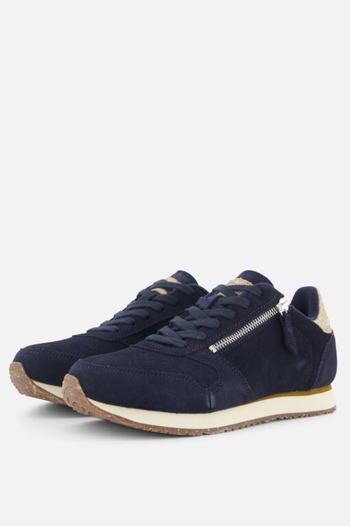 Woden Ydun Sneakers blauw Suede