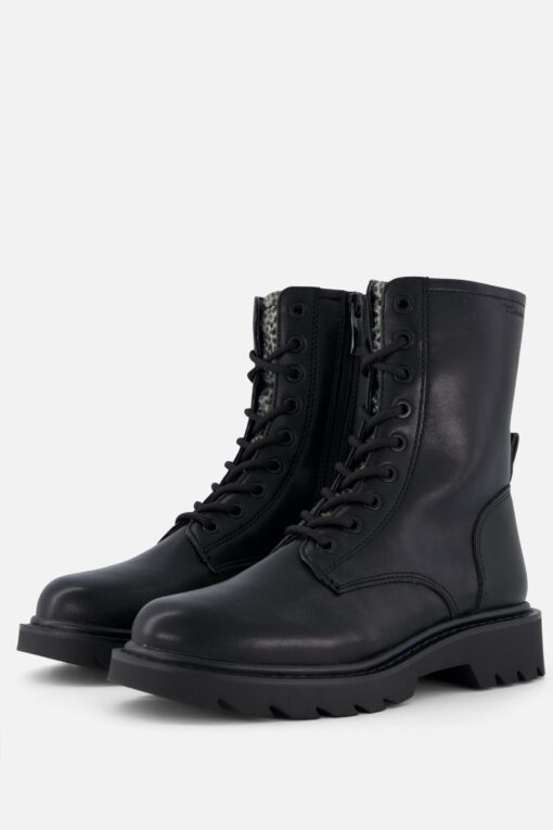 Tamaris Veterboots zwart Imitatieleer