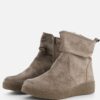 Feyn Marina Enkellaarsjes taupe Suede