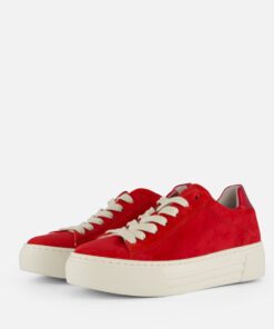 Gabor Sneakers rood Suede