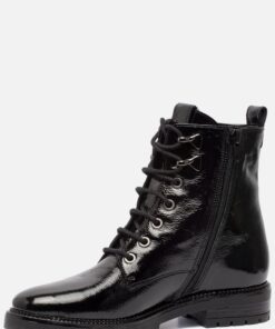 Linea Zeta Veterboots zwart Lak