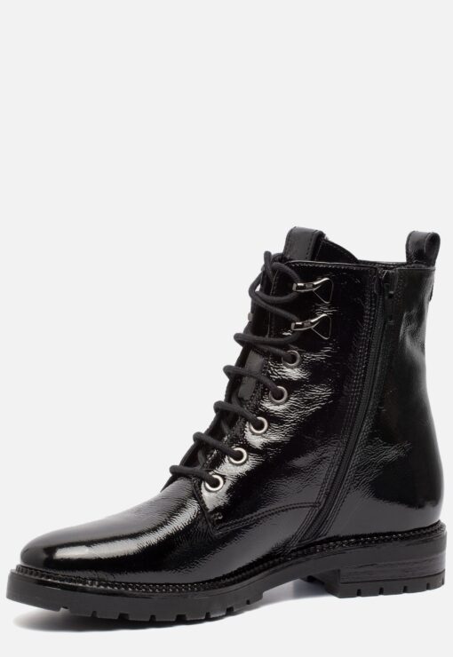 Linea Zeta Veterboots zwart Lak