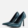 S.Oliver Metallic Pumps groen Textiel