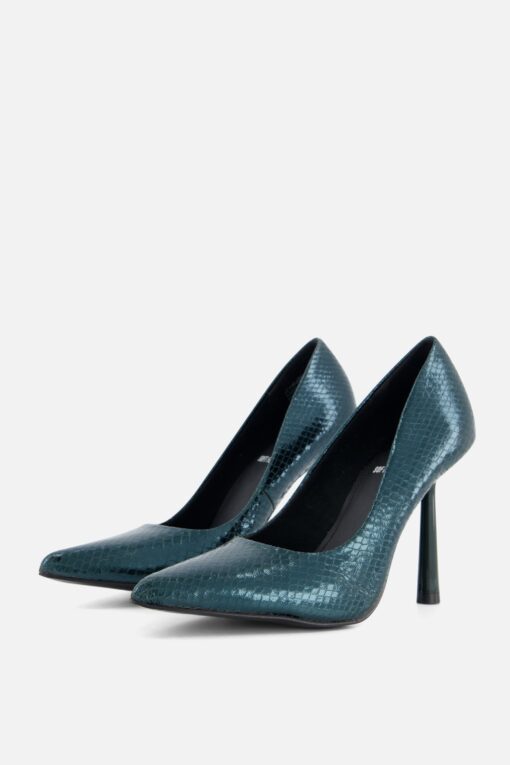 S.Oliver Metallic Pumps groen Textiel