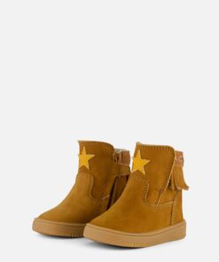 Shoesme leren lopen laarsjes cognac