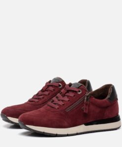 Tamaris Comfort Sneakers rood Leer