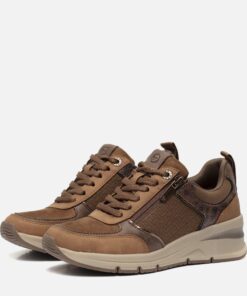 Tamaris Sneakers cognac Textiel