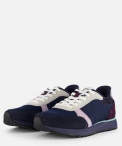 Woden Ronja Sneakers blauw Leer