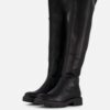 Ann Rocks overknee stretch boot zwart