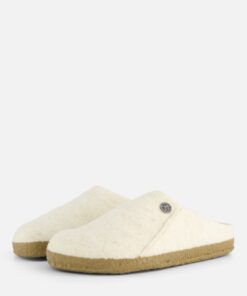 Birkenstock Zermatt Pantoffels beige Textiel