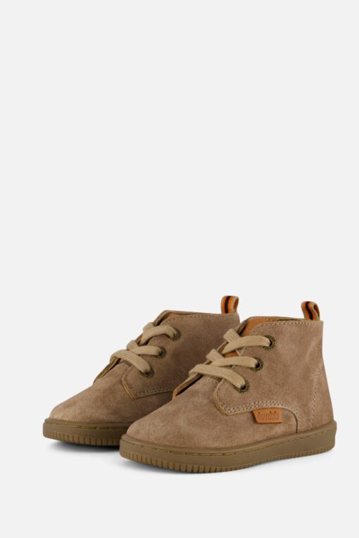 Develab leren lopen veterboots taupe