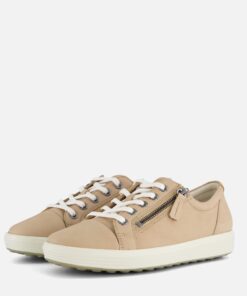 Ecco Soft 7 W Sneakers beige Textiel