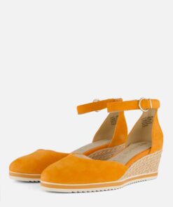 Tamaris Espadrilles oranje Leer