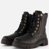 Feyn Paige29 Veterboots zwart Leer