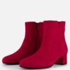 Gabor Enkellaarsjes rood Suede