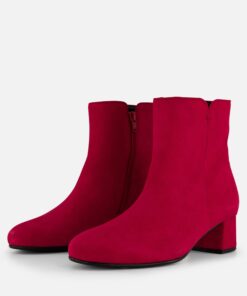 Gabor Enkellaarsjes rood Suede