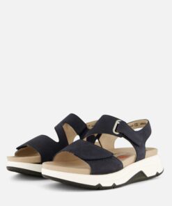 Gabor Rollingsoft Sandalen blauw Nubuck