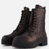 Lazamani Metallic Veterboots grijs Synthetisch