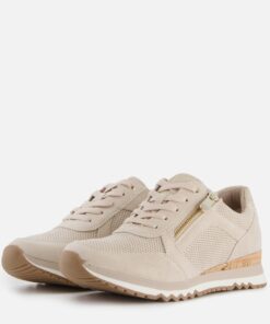 Marco Tozzi Sneakers beige Textiel