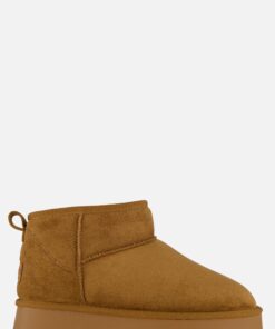 POSH by Poelman Gevoerde boots cognac Suede