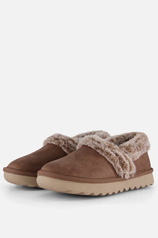 Skechers Cozy Up Pantoffels taupe Suede