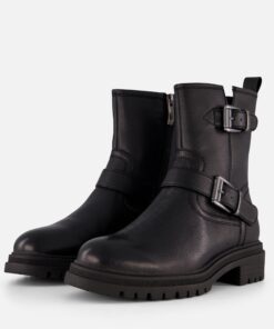 Tamaris Biker boots zwart Leer