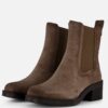 Tamaris Chelsea boots taupe Textiel