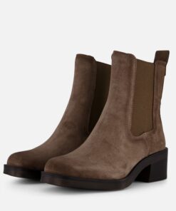 Tamaris Chelsea boots taupe Textiel