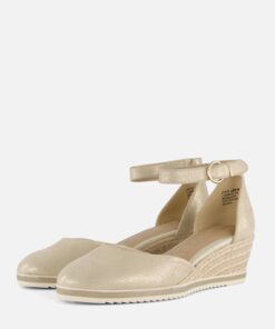 Tamaris Espadrilles goud Leer