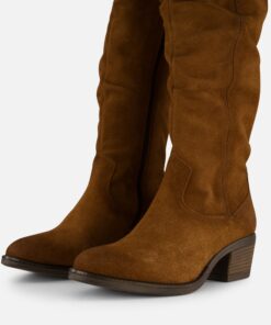 Aqa Hoge laarzen cognac Suede