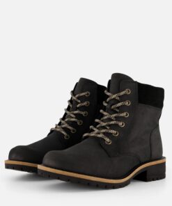 Ecco Elaina Veterboots zwart Leer