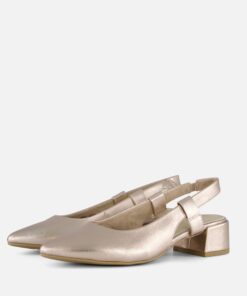 Marco Tozzi Slingback Pumps goud Synthetisch