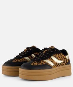 POSH by Poelman Leopard Sneakers zwart