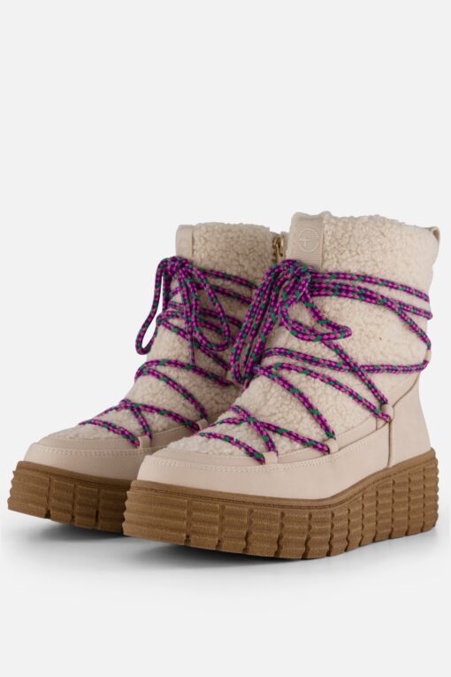 Tamaris Winterboots beige Textiel