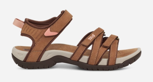 Teva Tirra Leather Sandalen in Honey Brown voor Dames