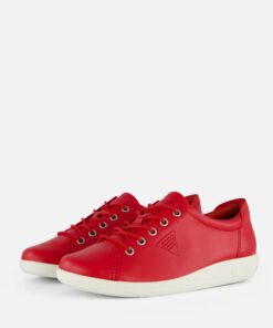 Ecco Soft 2.0 Sneakers rood Leer