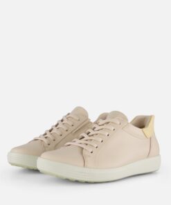 Ecco Soft Sneakers beige Leer