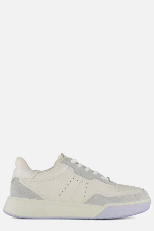 Ecco Street Court Sneakers wit Leer