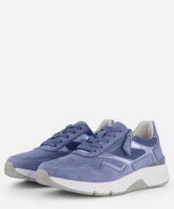 Gabor Rollingsoft Sneakers blauw Leer