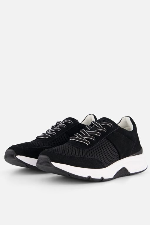 Gabor Rollingsoft Sneakers zwart Imitatieleer