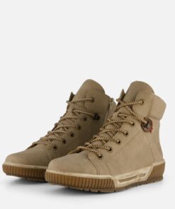 Rieker Veterboots beige Nubuck