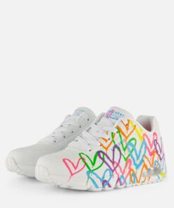 Skechers Uno Highlight Love Sneakers wit